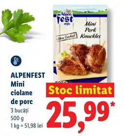 Lidl ALPENFEST Mini ciolane de porc Ofertă