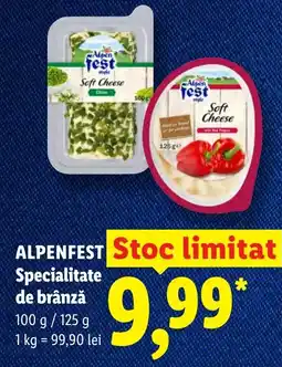Lidl ALPENFEST Specialitate de brânză Ofertă