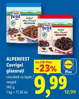 Lidl ALPENFEST Covrigei glazuraţi Ofertă