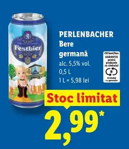 Lidl PERLENBACHER Bere germană Ofertă