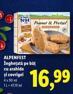Lidl ALPENFEST Înghețată pe băt cu arahide şi covrigei Ofertă