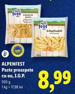 Lidl ALPENFEST Paste proaspete cu ou, I.G.P. Ofertă