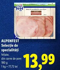 Lidl ALPENFEST Selecţie de specialități Ofertă
