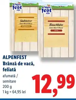 Lidl ALPENFEST Brânză de vacă, feliată Ofertă