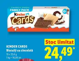 Lidl KINDER CARDS Biscuiți cu ciocolată Ofertă
