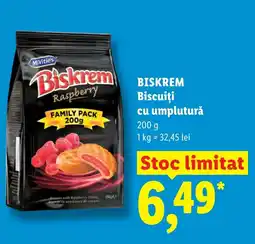 Lidl BISKREM Biscuiţi cu umplutură Ofertă