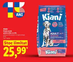 Lidl KIANI Hrană uscată pentru câini, cu vită Ofertă