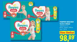 Lidl PAMPERS MEGA BOX Scutece chiloţel Ofertă