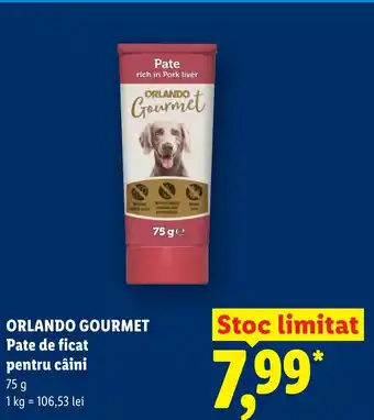 Lidl ORLANDO GOURMET Pate de ficat pentru câini Ofertă