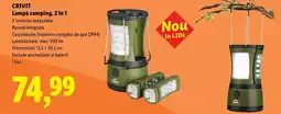 Lidl CRIVIT Lampă camping, 2 în 1 Ofertă