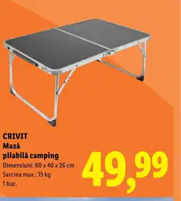 Lidl CRIVIT Masǎ pliabilă camping Ofertă