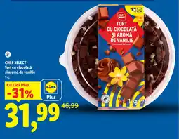 Lidl CHEF SELECT Tort cu ciocolată şi aromă de vanilie Ofertă
