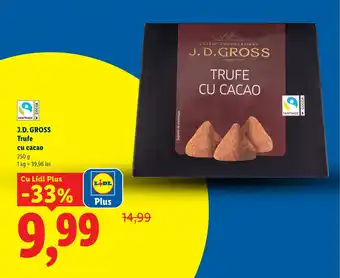 Lidl J.D. GROSS Trufe cu cacao Ofertă