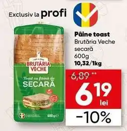 PROFI Pâine toast Brutăria Veche secară Ofertă
