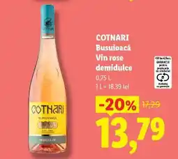 Lidl COTNARI Busuoacă Vin rose demidulce Ofertă
