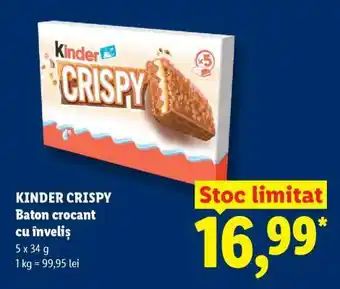 Lidl Kinder Crispy Ofertă