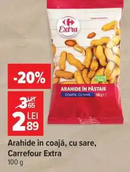 Carrefour Arahide în coajă, cu sare, Carrefour Extra Ofertă