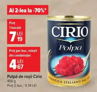 Carrefour Pulpă de roșii, Cirio Ofertă