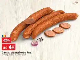 Carrefour Cârnați afumați extra, Fox Ofertă