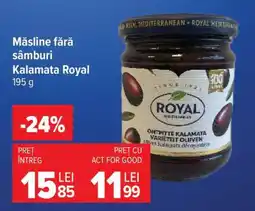 Carrefour Măsline fără sâmburi Kalamata Royal 195 g Ofertă