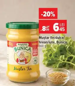 Carrefour Muștar fin/dulce/hrean/iute, Bunica Ofertă