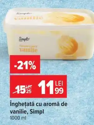 Carrefour Înghețată cu aromă de vanilie Simpl Ofertă