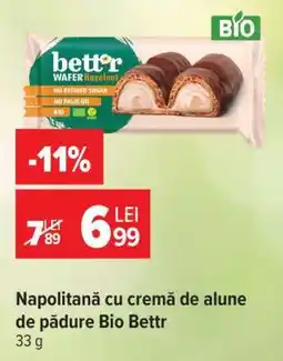 Carrefour Napolitană cu cremă de alune de pădure Bio Bettr Ofertă