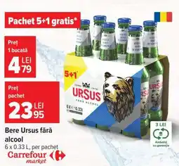 Carrefour Bere Ursus fără alcool Ofertă