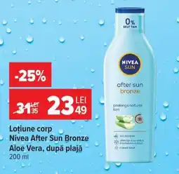 Carrefour Loțiune corp Nivea After Sun Bronze Aloe Vera, după plajă Ofertă