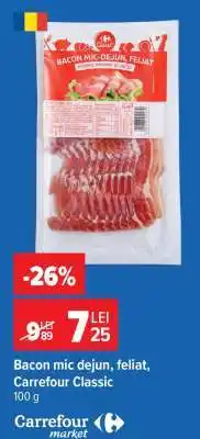 Carrefour Bacon mic dejun, feliat, Carrefour Classic Ofertă