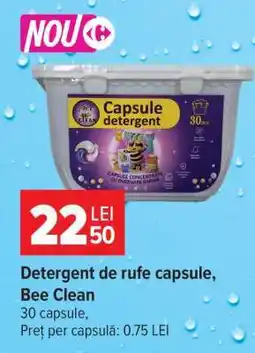 Carrefour Detergent de rufe capsule, Bee Clean Ofertă