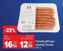 Carrefour Cârnați grill ușor afumați, Kravys Ofertă