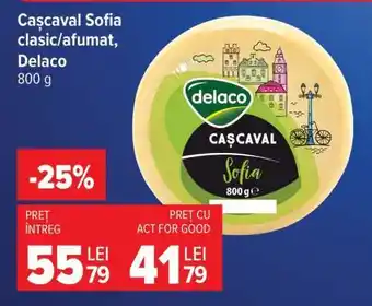 Carrefour Cașcaval Sofia clasic/afumat Delaco Ofertă