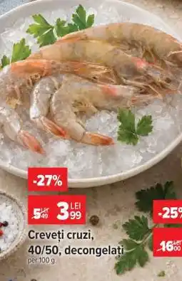 Carrefour Creveți cruzi, 40/50, decongelați Ofertă