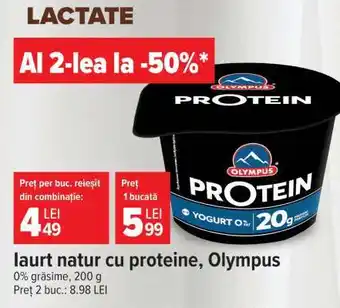 Carrefour Iaurt natur cu proteine Olympus Ofertă