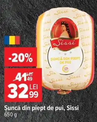 Carrefour Șuncă din piept de pui Sissi Ofertă