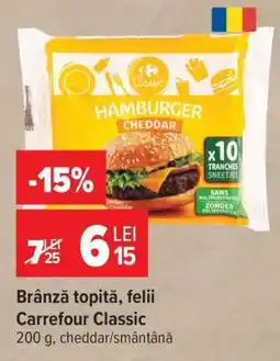 Carrefour Brânză topită, felii Carrefour Classic Ofertă