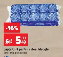 Carrefour Lapte UHT pentru cafea, Meggle Ofertă
