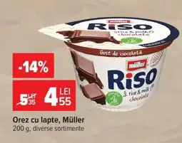 Carrefour Orez cu lapte, Müller Ofertă