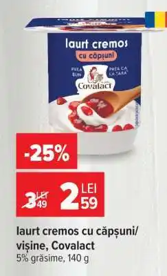 Carrefour Iaurt cremos cu căpșuni/vișine, Covalact Ofertă