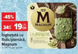 Carrefour Înghețată cu fistic/piersică, Magnum Ofertă