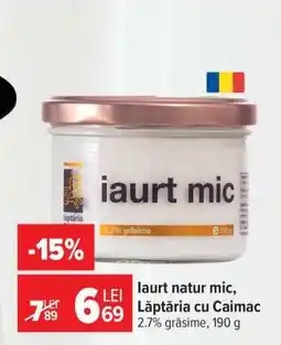 Carrefour Iaurt natur mic, Lăptăria cu Caimac Ofertă