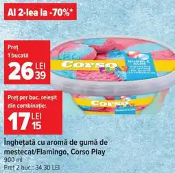 Carrefour Înghețată cu aromă de gumă de mestecat/Flamingo, Corso Play Ofertă