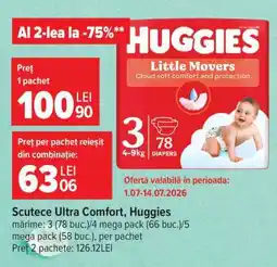 Carrefour Scutece Ultra Comfort, Huggies Ofertă
