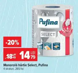 Carrefour Monorolă hârtie Select, Pufina Ofertă