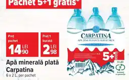 Carrefour Apă minerală plată, Carpatina Ofertă