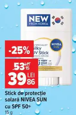 Carrefour Stick de protecție solară NIVEA SUN cu SPF 50+ Ofertă