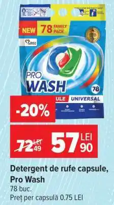 Carrefour Detergent de rufe capsule, Pro Wash Ofertă