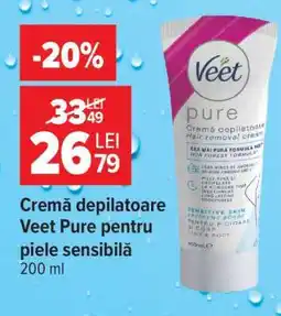 Carrefour Cremă depilatoare Veet Pure pentru piele sensibilă Ofertă