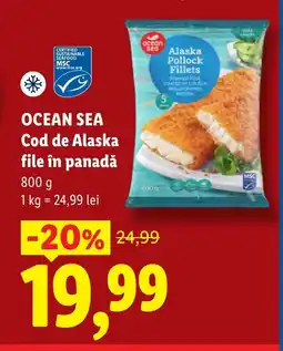 Lidl OCEAN SEA Cod de Alaska file în panadă Ofertă